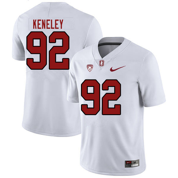 Men #92 Lance Keneley Stanford Cardinal College Football Jerseys Sale-White - Click Image to Close